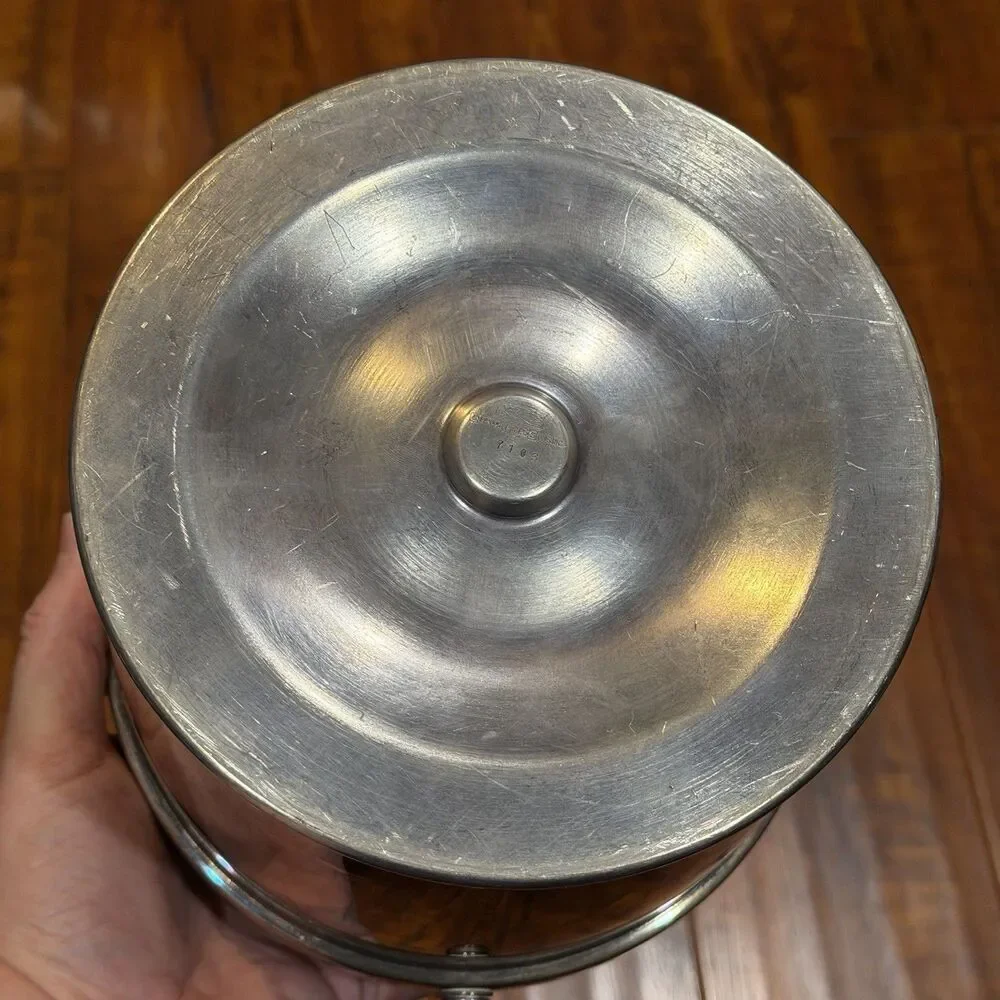 Vintage Bernard Rice's Sons Apollo E.P.C. Silver Plate 7103 Ice Bucket w/ Tongs